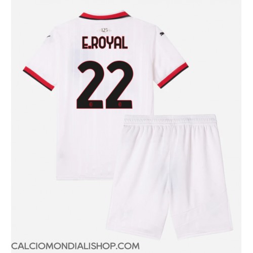 Maglie da calcio AC Milan Emerson Royal #22 Seconda Maglia Bambino 2024-25 Manica Corta (+ Pantaloni corti)